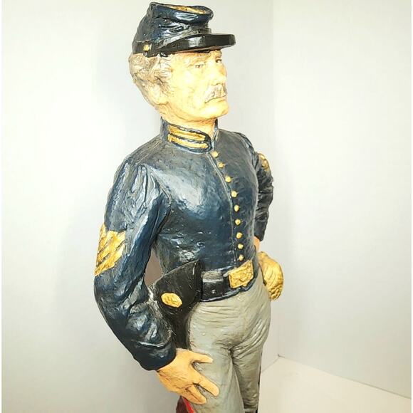 Rare 24" Civil War Union Cavalry Soldier Chalkware Statue Similar to Cacciapuoti - Picture 7 of 16